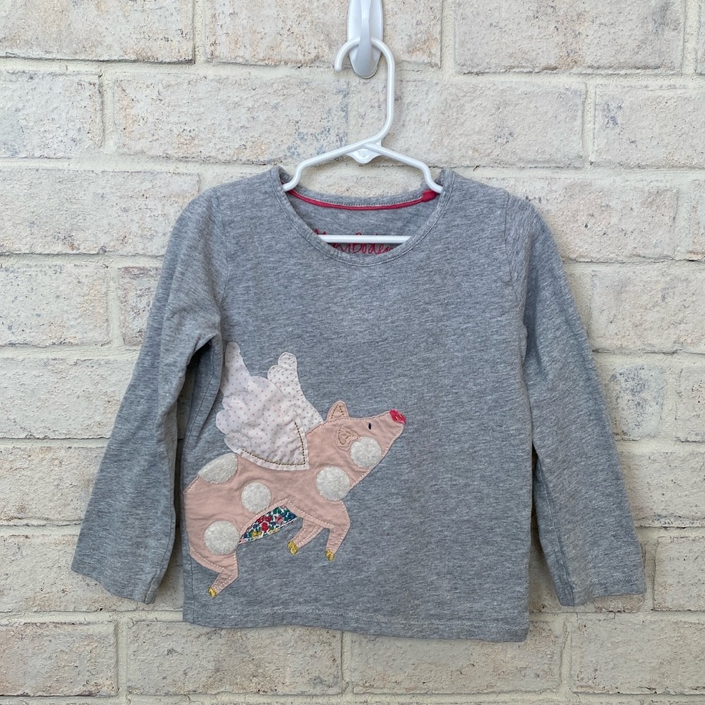 Mini Bodin flying pig long sleeve shirt